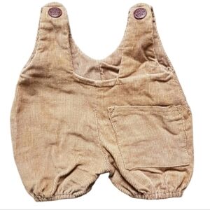 Wrinkles Dog Overalls 1980s  Brown Corduroy